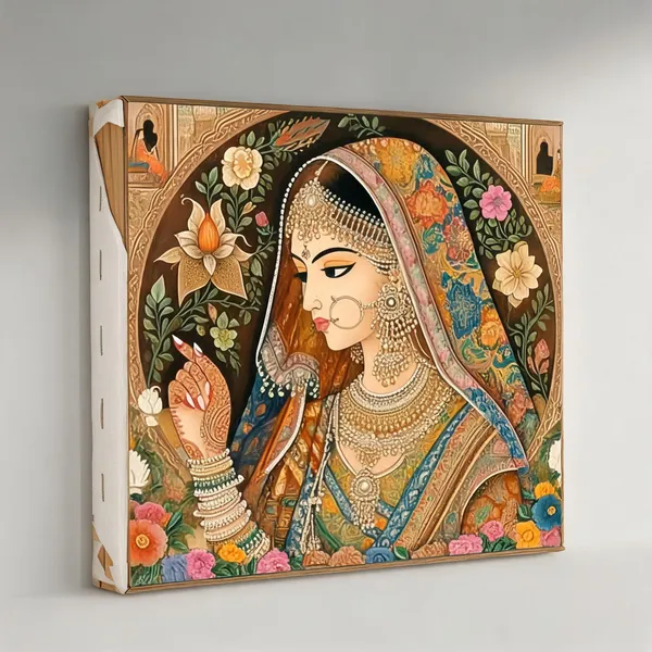 Beautiful_Bride_Painting_With_Intricated_Pattern_400_Gsm_Gallery_Wrapped_Canvas_On_Premium_1_5x1_5_Inch_Pine_Wood_Frame_Gallery_Wrapped_Ready_To_Hang