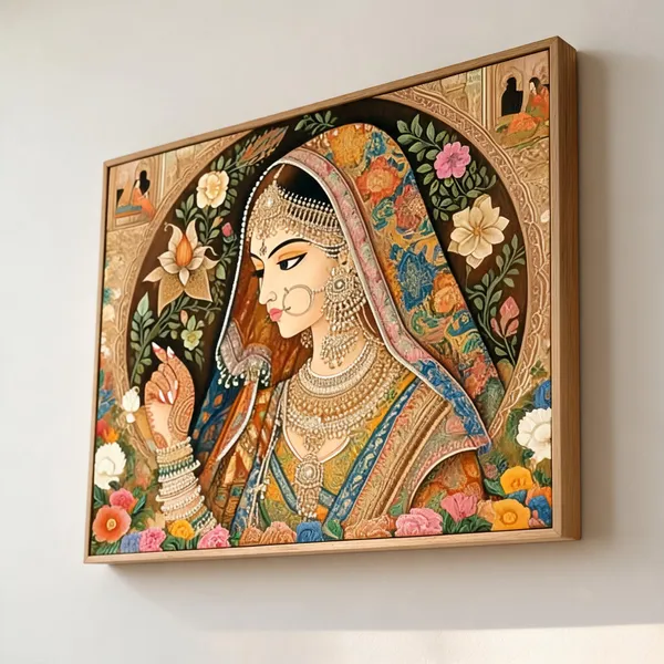 Beautiful_Bride_Painting_With_Intricated_Pattern_400_Gsm_Gallery_Wrapped_Canvas_On_Premium_1_5x1_5_Inch_Pine_Wood_Frame_Gallery_Wrapped_Ready_To_Hang