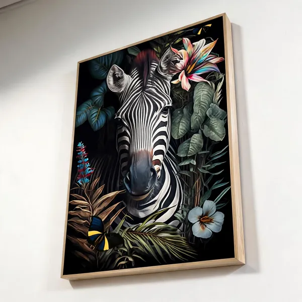 Artistic_Zebra_Painting_400_Gsm_Gallery_Wrapped_Canvas_On_Premium_1_5x1_5_Inch_Pine_Wood_Frame_Gallery_Wrapped_Ready_To_Hang