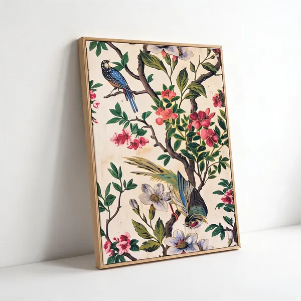 Beautiful_Botanical_Painting_With_Birds_400_Gsm_Gallery_Wrapped_Canvas_On_Premium_1_5x1_5_Inch_Pine_Wood_Frame_Gallery_Wrapped_Ready_To_Hang