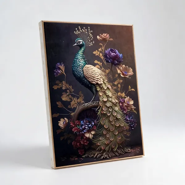 Beautiful_Peacock_With_Floral_Pattern_400_Gsm_Gallery_Wrapped_Canvas_On_Premium_1_5x1_5_Inch_Pine_Wood_Frame_Gallery_Wrapped_Ready_To_Hang