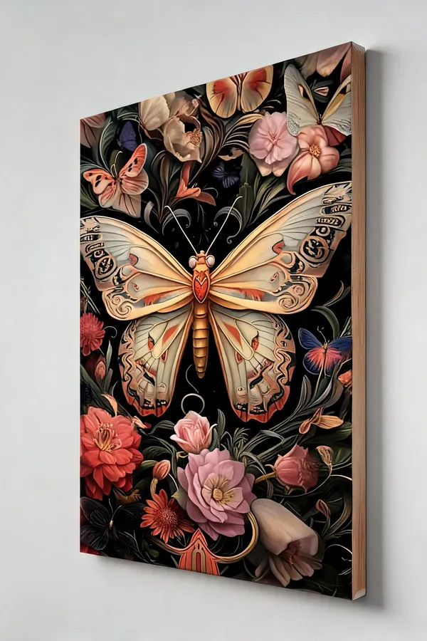 Beautiful_Butterfly_Floral_Art_400_Gsm_Gallery_Wrapped_Canvas_On_Premium_1_5x1_5_Inch_Pine_Wood_Frame_Gallery_Wrapped_Ready_To_Hang