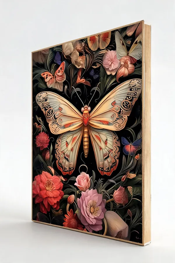 Beautiful_Butterfly_Floral_Art_400_Gsm_Gallery_Wrapped_Canvas_On_Premium_1_5x1_5_Inch_Pine_Wood_Frame_Gallery_Wrapped_Ready_To_Hang