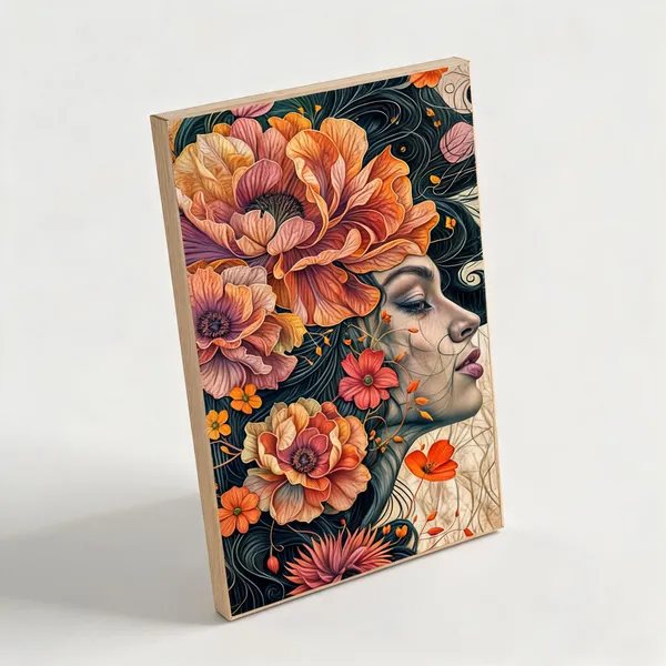 Artistic_Woman_With_Floral_Head_400_Gsm_Gallery_Wrapped_Canvas_On_Premium_1_5x1_5_Inch_Pine_Wood_Frame_Roll