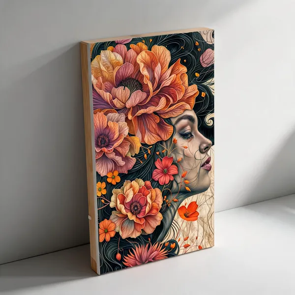Artistic_Woman_With_Floral_Head_400_Gsm_Gallery_Wrapped_Canvas_On_Premium_1_5x1_5_Inch_Pine_Wood_Frame_Roll