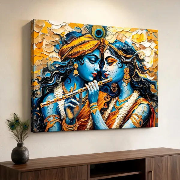 Canvas_Wall_Art_Divine_Radha_Krishna_With_Painting_400_Gsm_Gallery_Wrapped_Canvas_Gallery_Wrapped_Ready_To_Hang