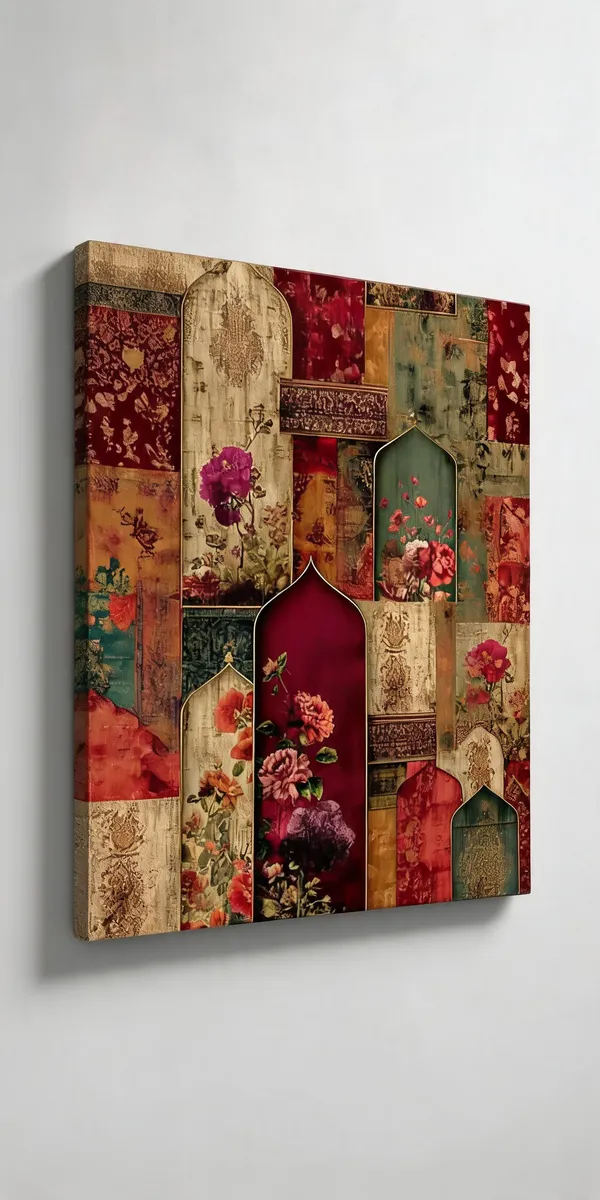 Canvas_Wall_Art_Beautiful_Floral_Motifs_Painting_400_Gsm_Gallery_Wrapped_Canvas_Gallery_Wrapped_Ready_To_Hang