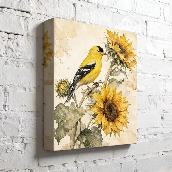 Canvas_Wall_Art_Water_Colour_Flower_Bird_Painting_400_Gsm_Gallery_Wrapped_Canvas_Gallery_Wrapped_Ready_To_Hang