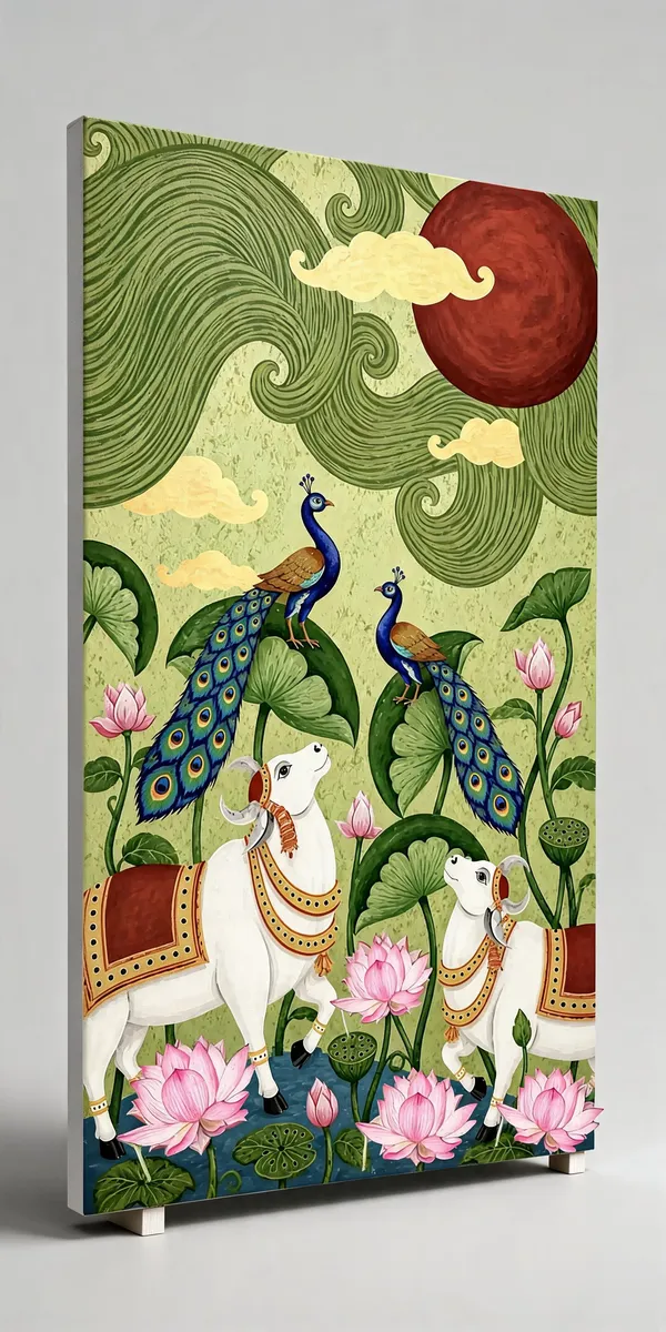 Traditional_Peacock_Cow_Floral_Wall_Art__Canvas_Roll