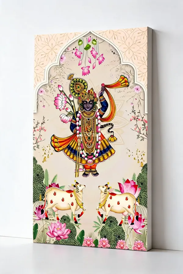 Devotional_Deity_Cow_Lotus_Wall_Hanging__Canvas_Roll