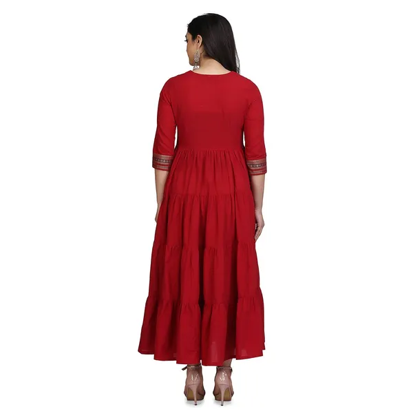 Maroon_Mangalgiri_Cotton_Tiered_Anarkali_Maxi_Dress_For_Women