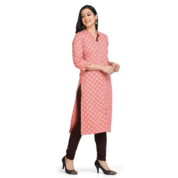 Diamond_Peach_Cotton_Flex_Straight_Printed_Kurta_For_Women