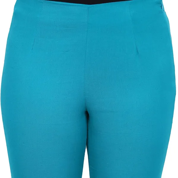 Rama_Green_Cotton_Flex_Regular_Fit_Pants_For_Women