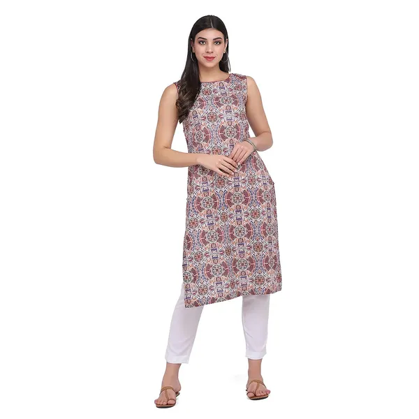 Off_White_Cotton_Sleeveless_Printed_Kurta_For_Women