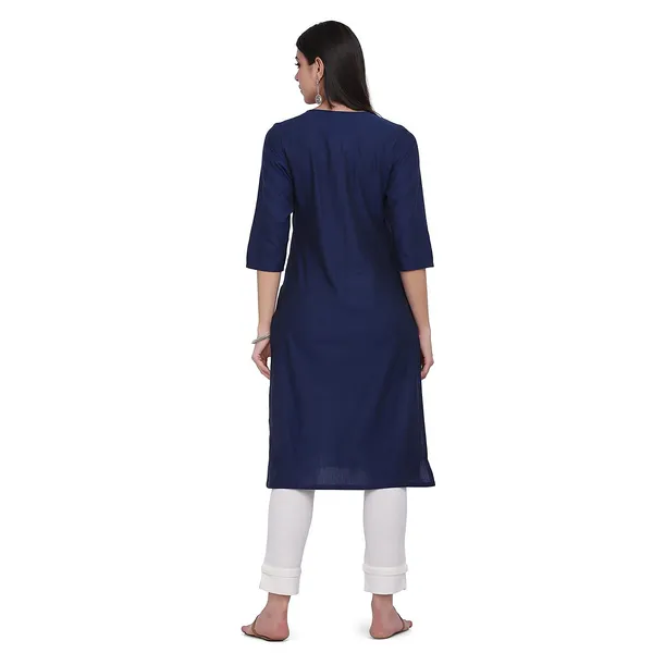 Navy_Blue_Mangalgiri_Cotton_Embroidered_Straight_Kurta_Pant_Set_For_Women