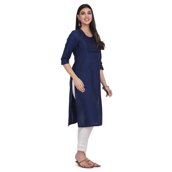 Navy_Blue_Mangalgiri_Cotton_Embroidered_Straight_Kurta_Pant_Set_For_Women