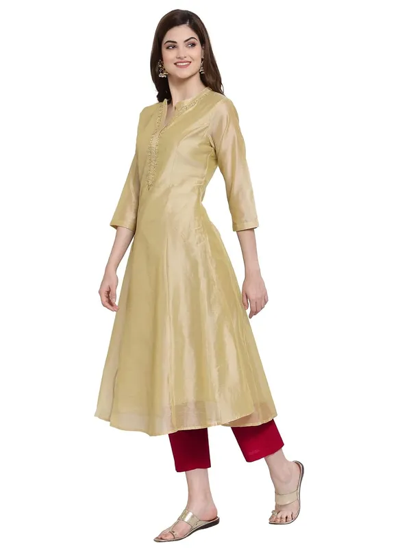 Beige_Chanderi_Embroidered_Festive_Anarkali_Kurta_For_Women