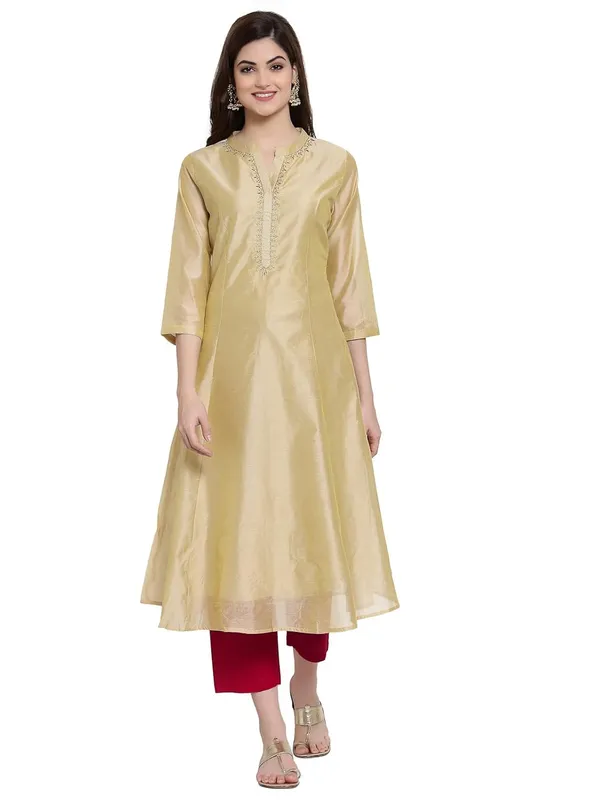 Beige_Chanderi_Embroidered_Festive_Anarkali_Kurta_For_Women