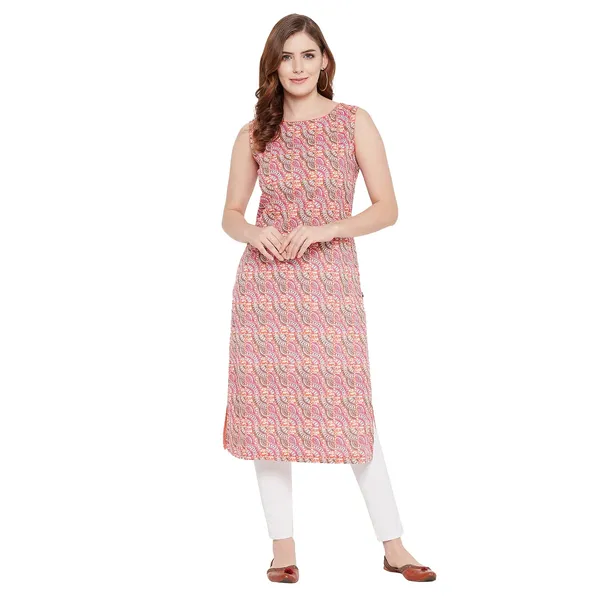 Pink_Cotton_Sleeveless_Printed_Kurta_For_Women