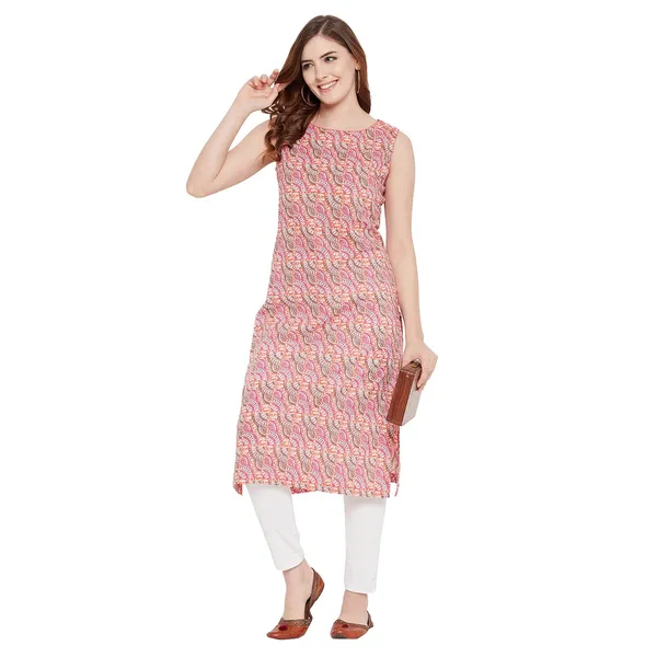 Pink_Cotton_Sleeveless_Printed_Kurta_For_Women