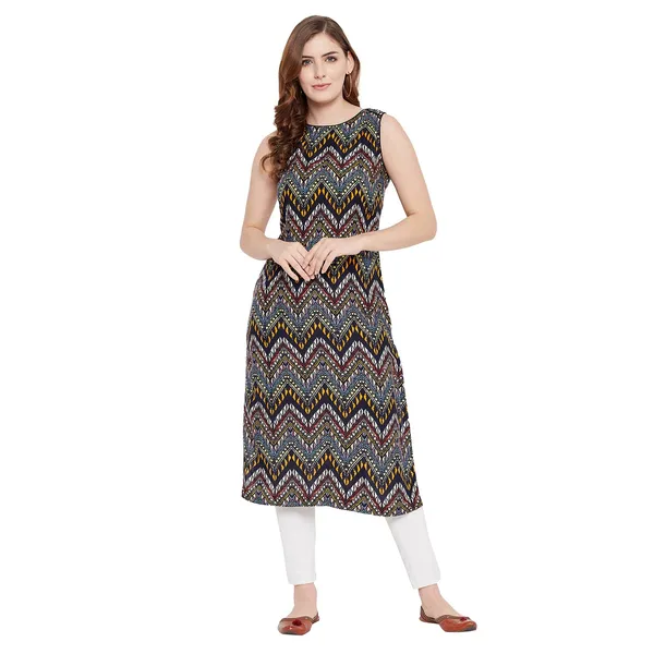 Indigo_Cotton_Sleeveless_Printed_Kurta_For_Women