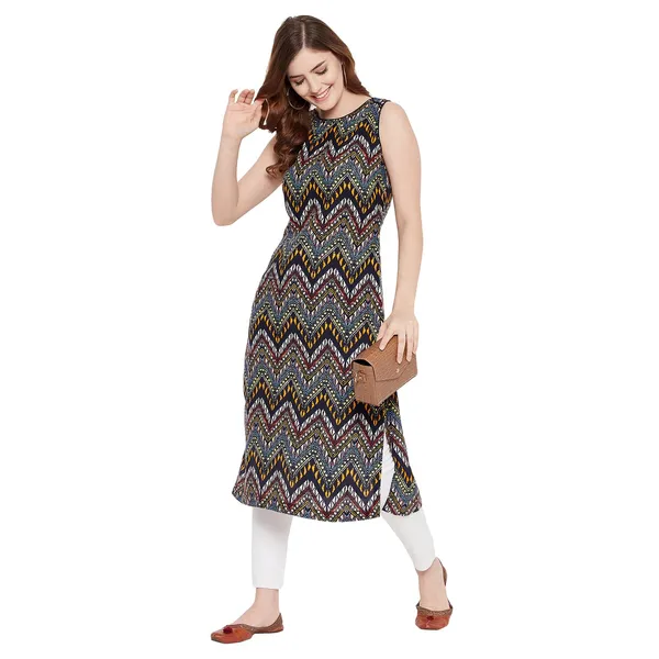 Indigo_Cotton_Sleeveless_Printed_Kurta_For_Women