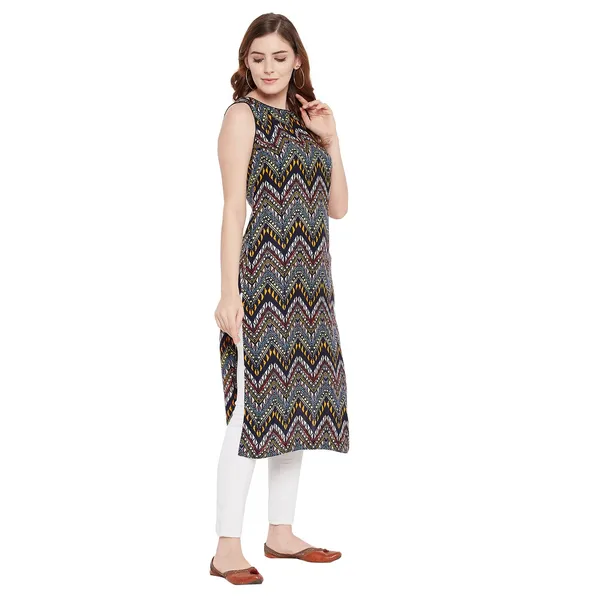 Indigo_Cotton_Sleeveless_Printed_Kurta_For_Women