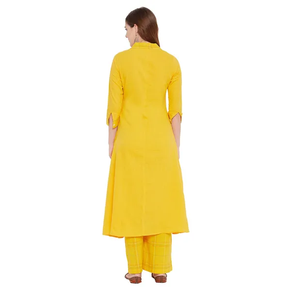 Yellow_Mangalgiri_Cotton_Printed_Straight_Kurti_Palazzo_Set_For_Women