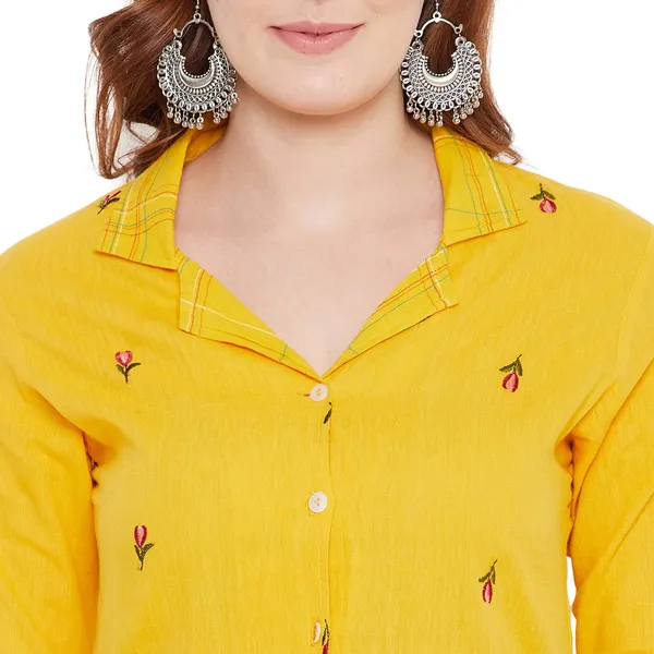 Yellow_Mangalgiri_Cotton_Printed_Straight_Kurti_Palazzo_Set_For_Women