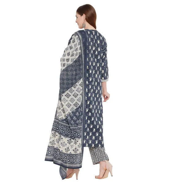 Indigo_Cotton_Straight_Kurta_Pant_Dupatta_Set_For_Women