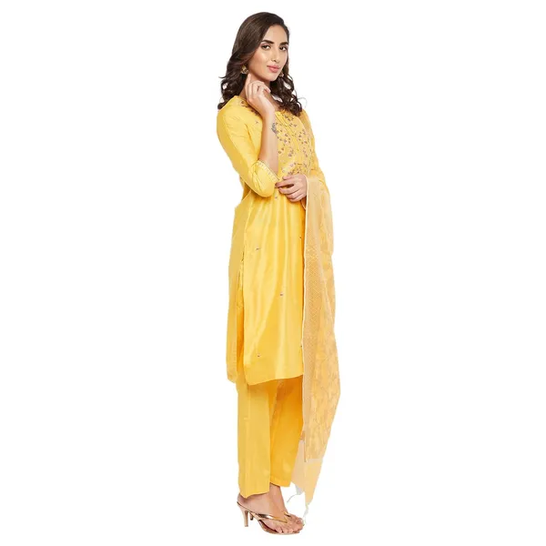 Yellow_Cotton_Silk_Straight_Embroidered_Suit_Set_With_Dupatta_For_Women
