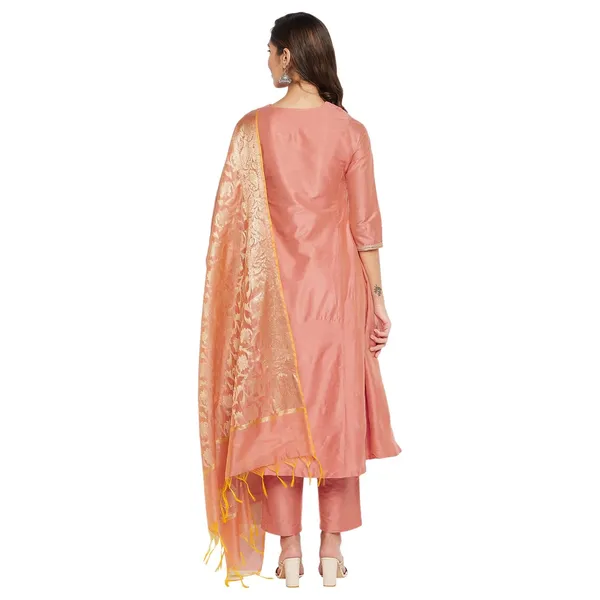Peach_Cotton_Silk_Regular_Fit_Anarkali_Suit_Set_For_Women