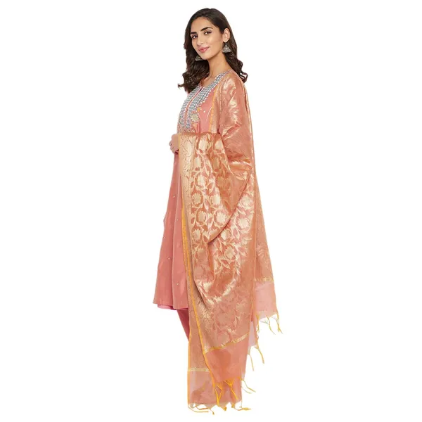 Peach_Cotton_Silk_Regular_Fit_Anarkali_Suit_Set_For_Women