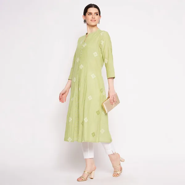 Sea_Green_South_Cotton_Embroidered_Straight_Kurta_For_Women
