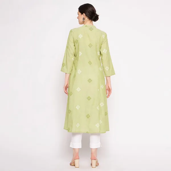 Sea_Green_South_Cotton_Straight_Kurta_Pant_Set_For_Women