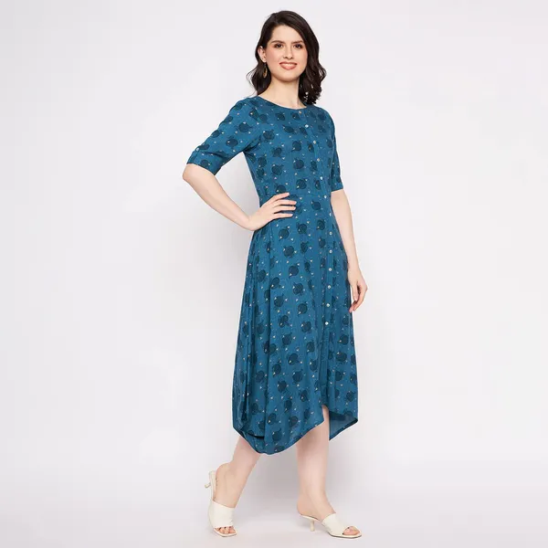 Indigo_Viscose_Regular_Fit_Cowl_Antique_Foil_Dress_For_Women