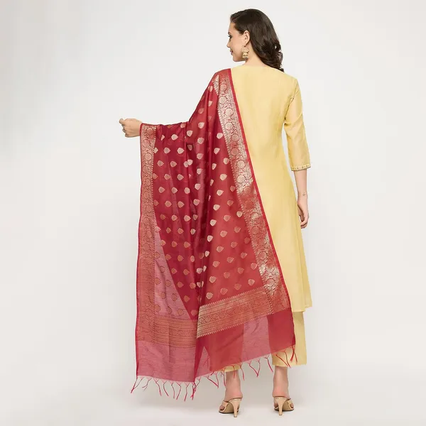 Beige_Chanderi_Embroidered_Anarkali_Suit_Set_With_Dupatta_For_Women