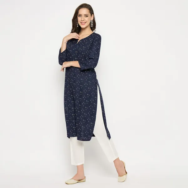 Navy_Blue_Viscose_Rayon_Straight_Printed_Kurta_Pant_Set_For_Women
