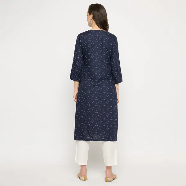 Navy_Blue_Viscose_Rayon_Straight_Printed_Kurta_Pant_Set_For_Women