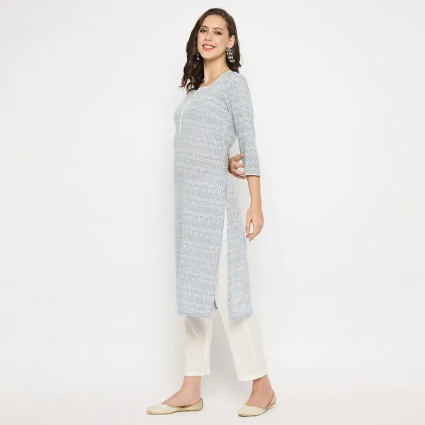 Sky_Blue_Viscose_Rayon_Straight_Printed_Kurta_Pant_Set_For_Women