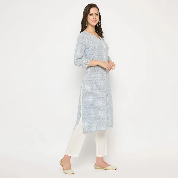 Sky_Blue_Viscose_Rayon_Straight_Printed_Kurta_Pant_Set_For_Women