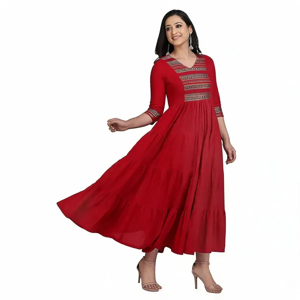 Maroon_Mangalgiri_Cotton_Tiered_Anarkali_Maxi_Dress_For_Women