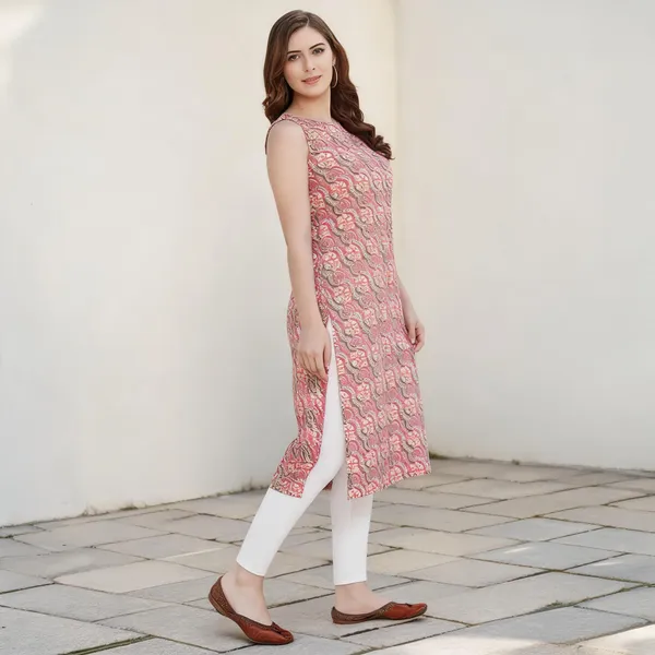 Pink_Cotton_Sleeveless_Printed_Kurta_For_Women