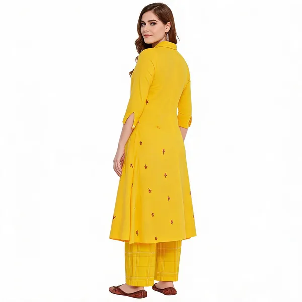 Yellow_Mangalgiri_Cotton_Printed_Straight_Kurti_Palazzo_Set_For_Women