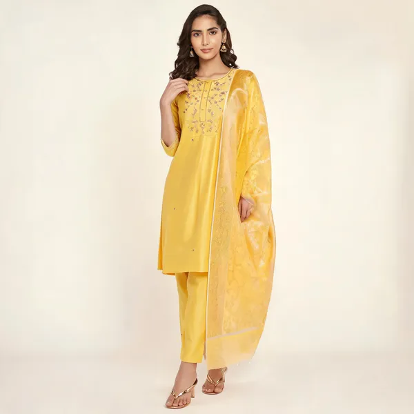 Yellow_Cotton_Silk_Straight_Embroidered_Suit_Set_With_Dupatta_For_Women