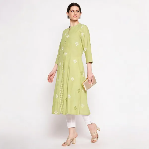 Sea_Green_South_Cotton_Embroidered_Straight_Kurta_For_Women