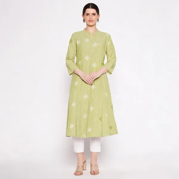 Sea_Green_South_Cotton_Straight_Kurta_Pant_Set_For_Women