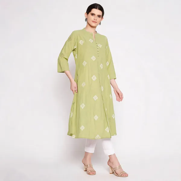 Sea_Green_South_Cotton_Straight_Kurta_Pant_Set_For_Women