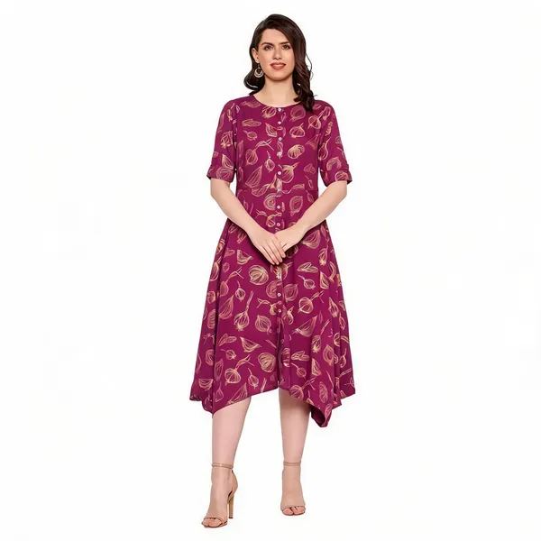 Lavender_Viscose_Regular_Fit_Cowl_Antique_Foil_Dress_For_Women