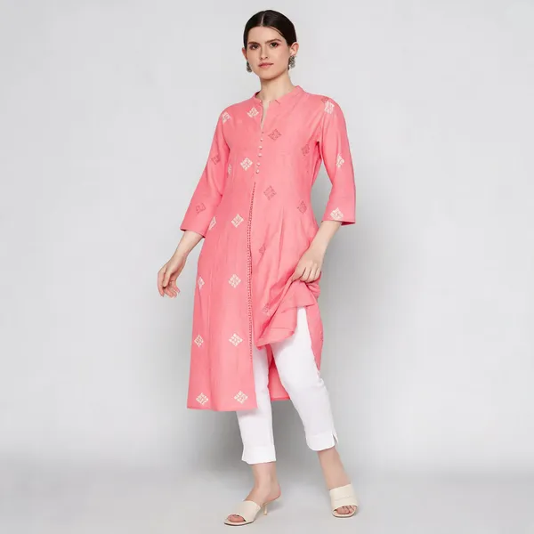 Pink_South_Cotton_Straight_Embroidered_Kurta_For_Women